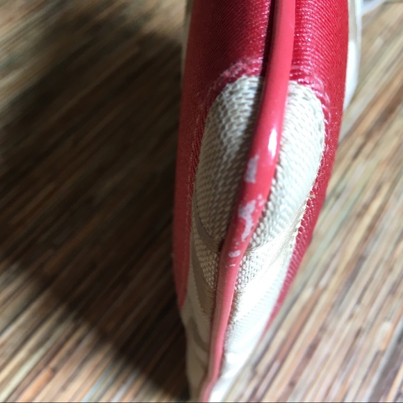 Coach Swingpack Crossbody Messenger Bag Khaki Cream Tan Pink Stripe - Picture 11 of 11